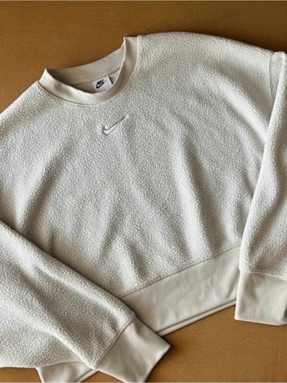 Nike Women’s Cream Sherpa Crewneck Sweatshirt